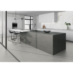 Encimera porcelánica Arklam Basalt Grey Satinado 12 mm 1600x3200 mm efecto piedra color gris medio
