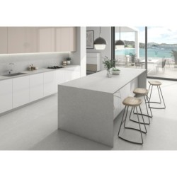Encimera porcelánica Arklam Bateig Blue Natural 12 mm 1600x3200 mm efecto piedra color gris perla