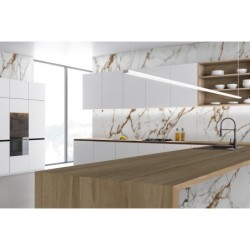 Encimera porcelánica Arklam Canada Satinado 12 mm 1600x3200 mm efecto madera color marrón