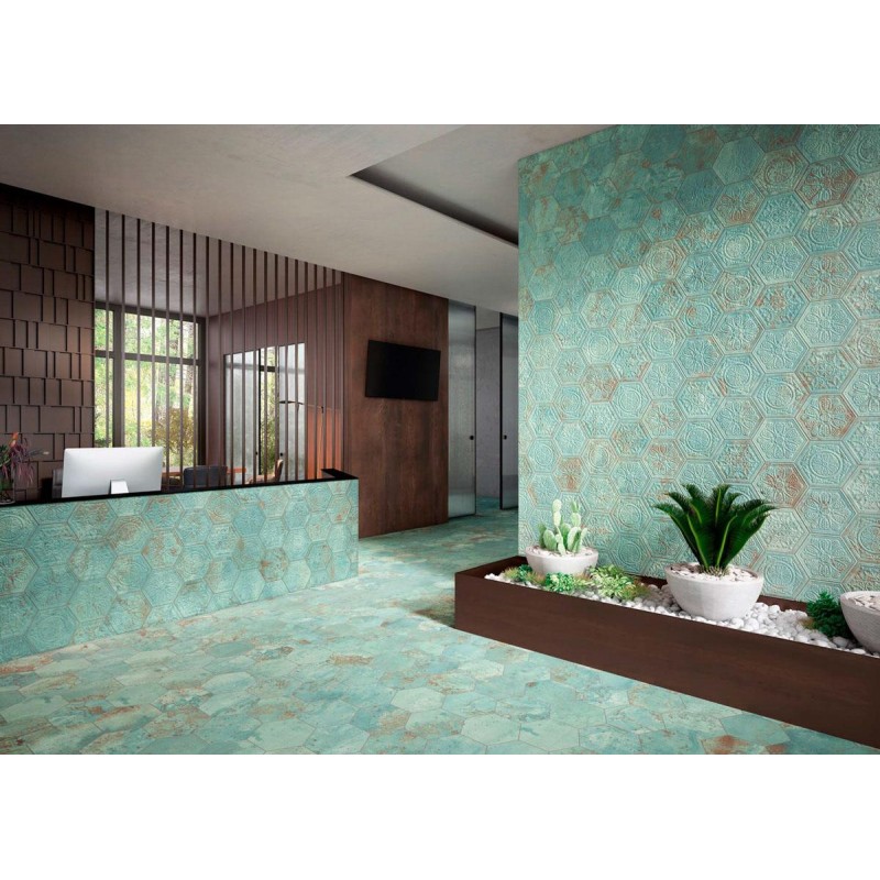ZINC GREEN NATURAL HEXAGON 25X30 RC