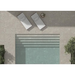 Azulejo efecto Mármol Ashen de Apavisa para Exterior, Piscina, Residencial