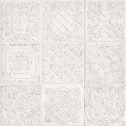 Azulejo porcelánico Gatsby White natural efecto hidráulico 60x60 cm Aparici