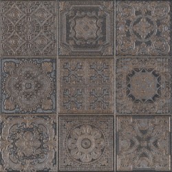 Azulejo porcelánico Gatsby Copper natural efecto hidráulico 60x60 cm Aparici