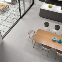Pavimento porcelánico 20mm exterior Studio Stamp antideslizante efecto hidráulico 50x100 cm Aparici