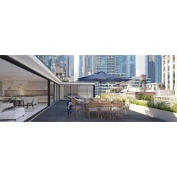 Pavimento porcelánico 20mm exterior Corten Sapphire antideslizante efecto óxido 50x100 cm Aparici