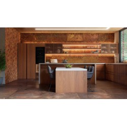 Azulejo porcelánico Corten Graphite natural efecto óxido 60x60 cm Aparici