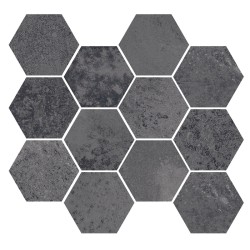 Mosaico enmallado Corten Iron natural efecto óxido 28x30 cm Aparici