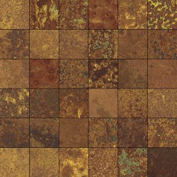 Mosaico enmallado Corten Oxidum natural efecto óxido 30x30 cm Aparici
