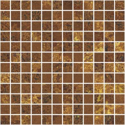 Mosaico enmallado Corten Oxidum mate efecto óxido 30x30 cm Aparici