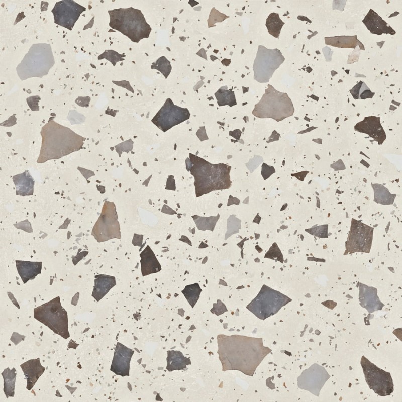 Azulejo porcelánico Pebble Ivory natural efecto terrazo 100x100 cm Aparici