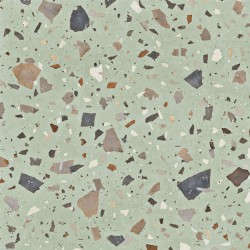 Azulejo porcelánico Pebble Green natural efecto terrazo 100x100 cm Aparici
