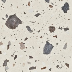 Azulejo porcelánico Pebble Ivory natural efecto terrazo 60x60 cm Aparici