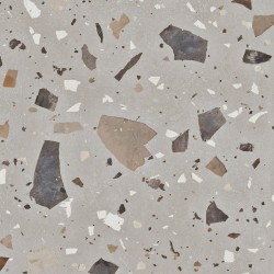 Azulejo porcelánico Pebble Grey natural efecto terrazo 60x60 cm Aparici