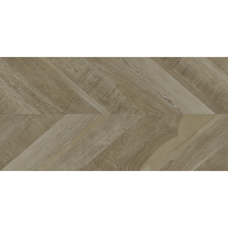 Azulejo porcelánico Chevron Oak natural efecto madera 50x100 cm Aparici