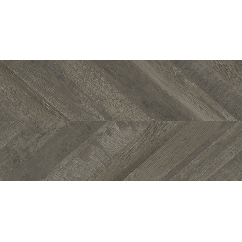 Azulejo porcelánico Chevron Walnut natural efecto madera 50x100 cm Aparici