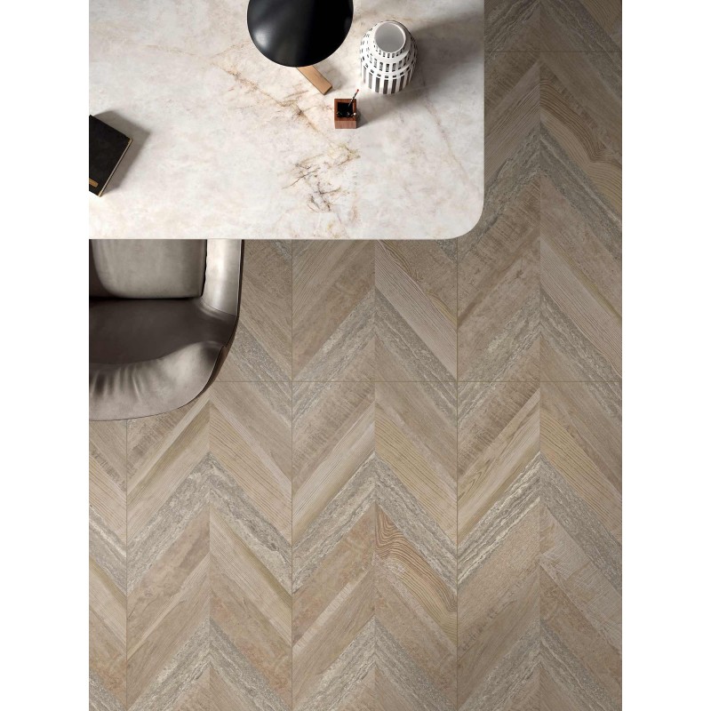 CHEVRON OAK STAMP NATURAL 50X100 RECTIFICADO