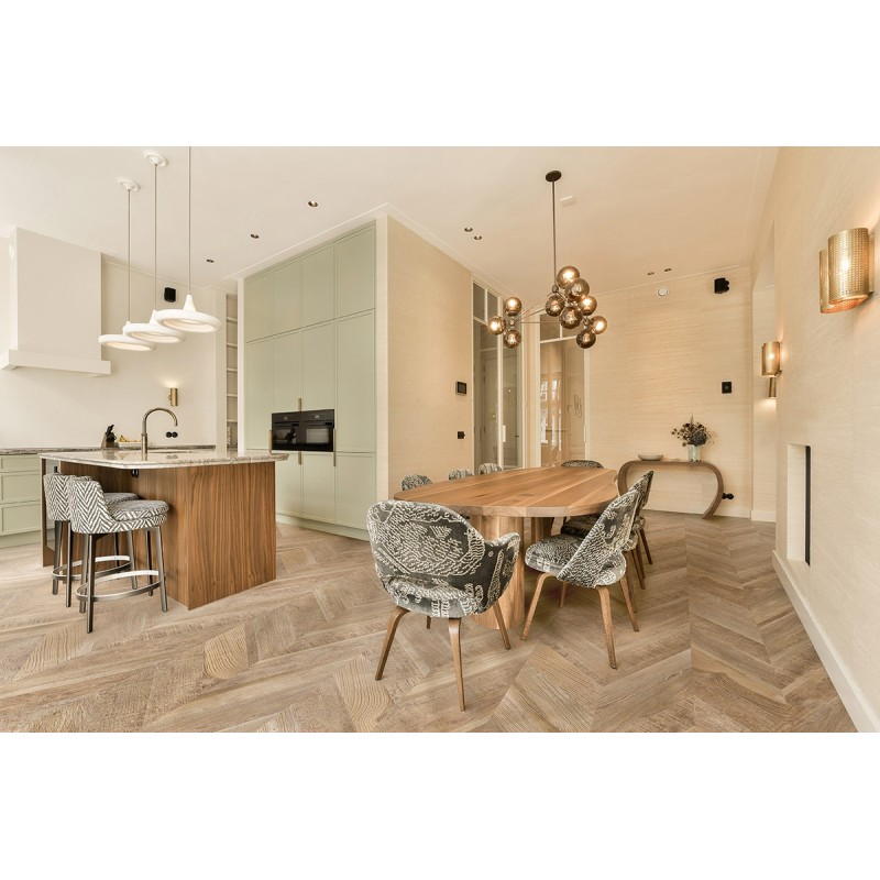 CHEVRON OAK STAMP NATURAL 50X100 RECTIFICADO
