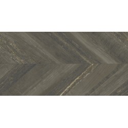 Azulejo porcelánico Chevron Walnut Stamp natural efecto madera 50x100 cm Aparici