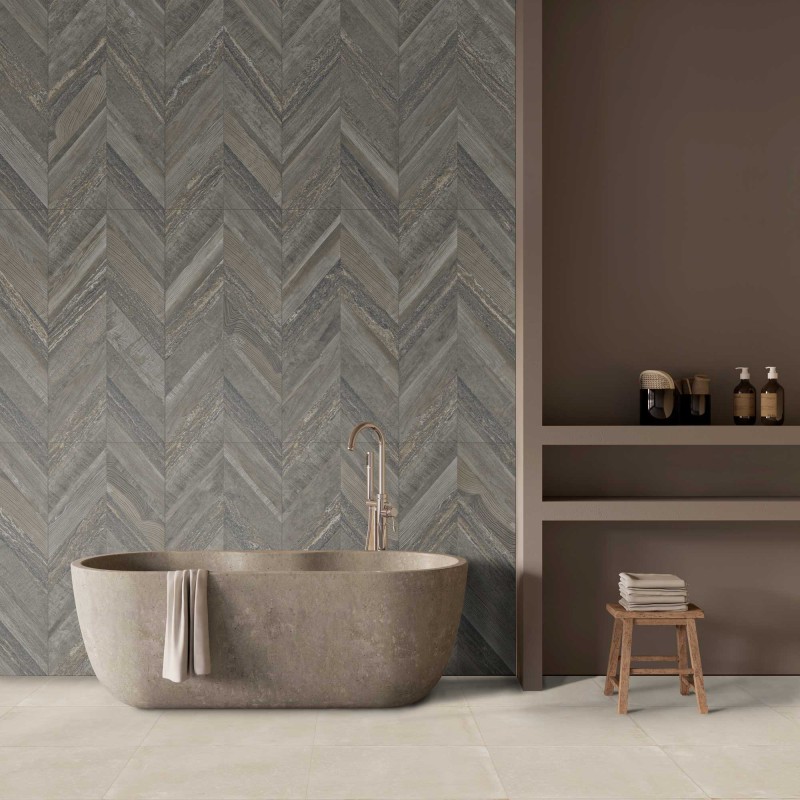 CHEVRON WALNUT STAMP NATURAL 50X100 RECTIFICADO