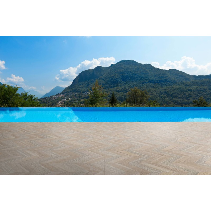 CHEVRON OAK STAMP ANTIDESLIZANTE 20MM 50X100 RECTIFICADO