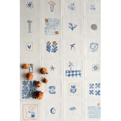 Azulejo efecto Botánico Santorini de Ribesalbes para Baño, Cocina, Residencial, Decoración