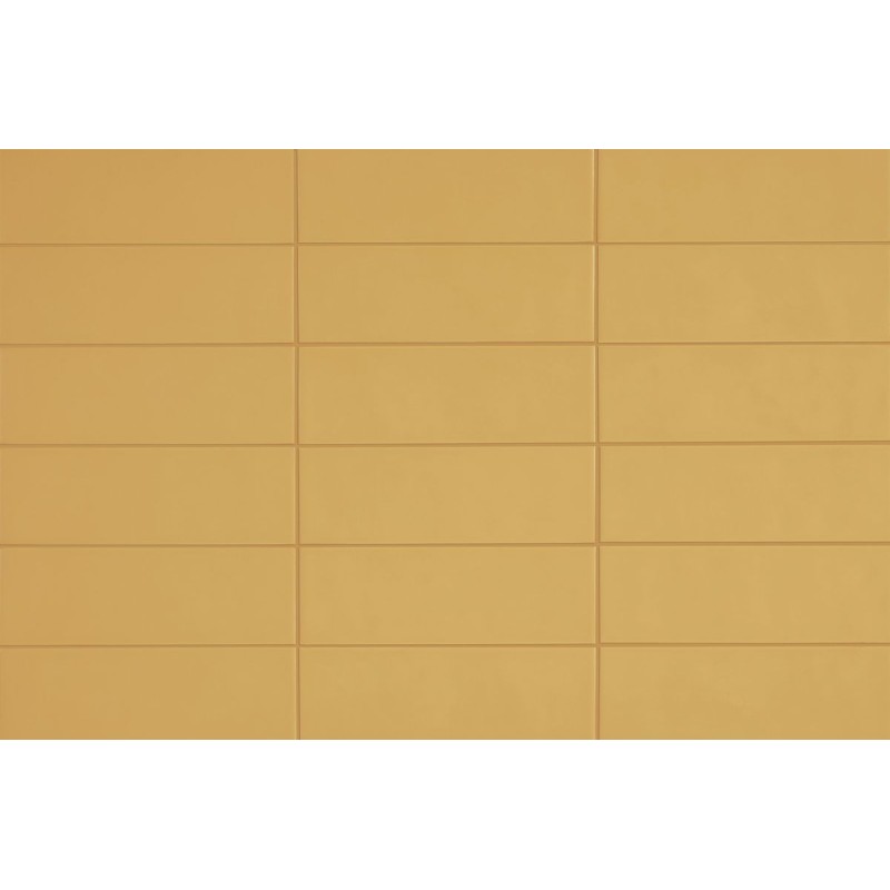 Revestimiento cerámico Chroma de Aleluia Saffron Yellow 8,6x26,2 efecto Monocolor