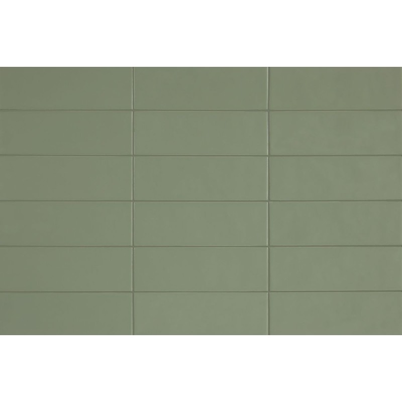 Revestimiento cerámico Chroma de Aleluia Sage Green 8,6x26,2 efecto Monocolor