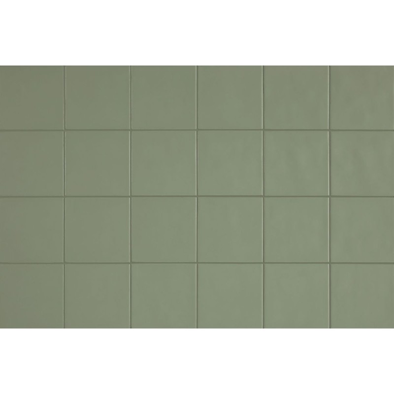 Revestimiento cerámico Chroma de Aleluia Sage Green 13x13 efecto Monocolor