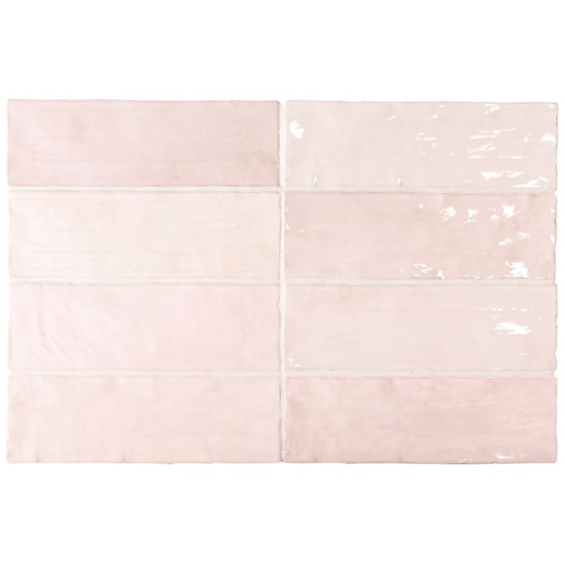 Revestimiento cerámico La Riviera de Equipe Rose 6,5x20 efecto Monocolor