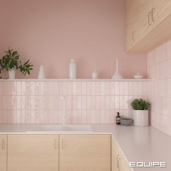 Revestimiento cerámico La Riviera de Equipe Rose 6,5x20 efecto Monocolor