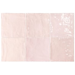 Revestimiento cerámico La Riviera de Equipe Rose 13,2x13,2 efecto Monocolor
