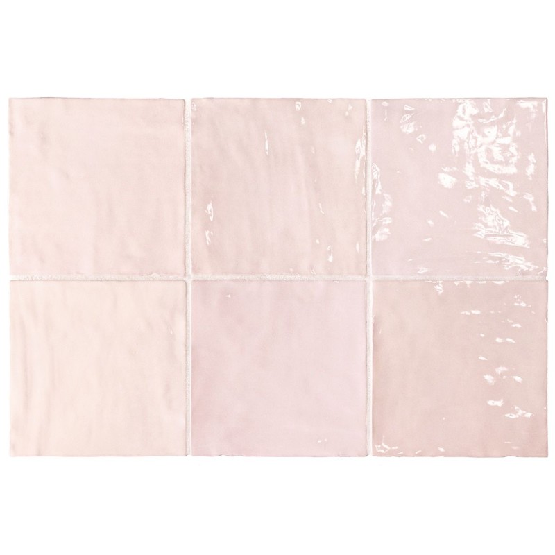 Revestimiento cerámico La Riviera de Equipe Rose 13,2x13,2 efecto Monocolor