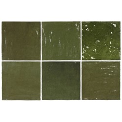 Revestimiento cerámico La Riviera de Equipe Botanical Green 13,2x13,2 efecto Monocolor
