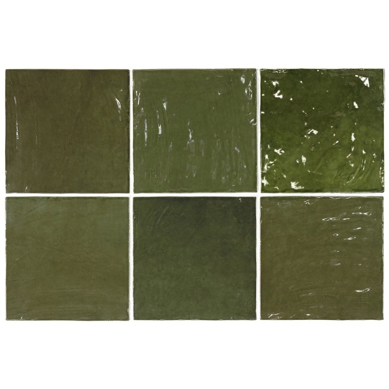 Revestimiento cerámico La Riviera de Equipe Botanical Green 13,2x13,2 efecto Monocolor