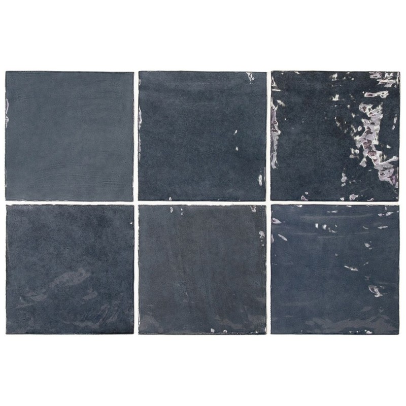 Revestimiento cerámico La Riviera de Equipe Blue Reef 13,2x13,2 efecto Monocolor