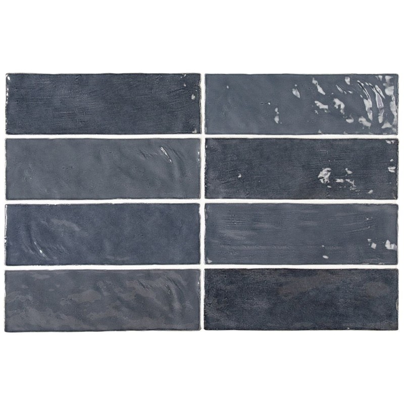 Revestimiento cerámico La Riviera de Equipe Blue Reef 6,5x20 efecto Monocolor