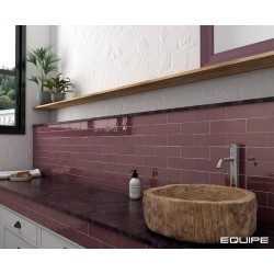 Revestimiento cerámico La Riviera de Equipe Juneberry 6,5x20 efecto Monocolor