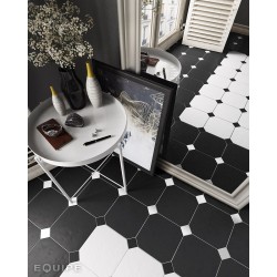 Porcelánico Octagon de Equipe Negro 20x20 efecto Monocolor
