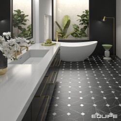 Porcelánico Octagon de Equipe Mármol Negro 20x20 efecto Mármol