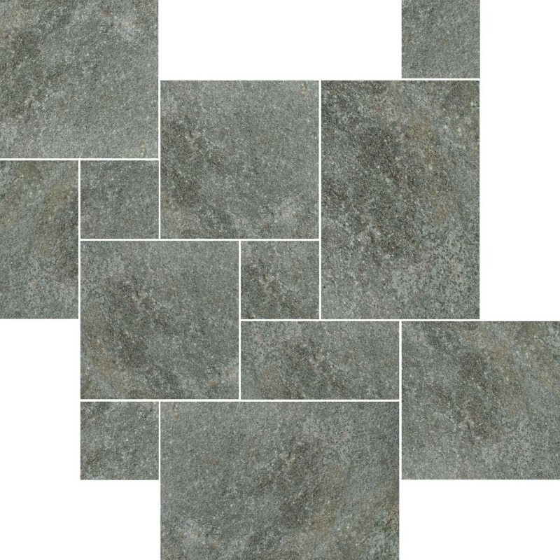Pack modular Java de Argenta en color Green, acabado mate antideslizante, con piezas de 44x66, 44x44, 22x44 y 22x22 cm
