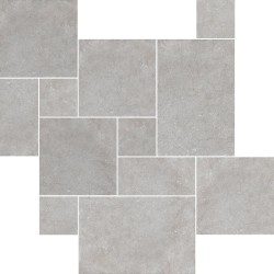 Pack modular Clunia de Argenta en color Pearl, acabado mate antideslizante, con piezas de 44x66, 44x44, 22x44 y 22x22 cm