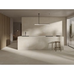 Gres porcelánico Essenza de Argenta en color crema, acabado mate rectificado, en formato rectangular 60x120 cm