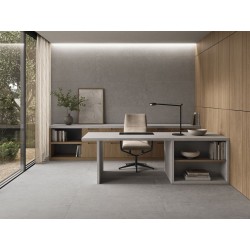 Gres porcelánico Trace de Argenta en color Silver, acabado mate rectificado, formato 60x120 cm