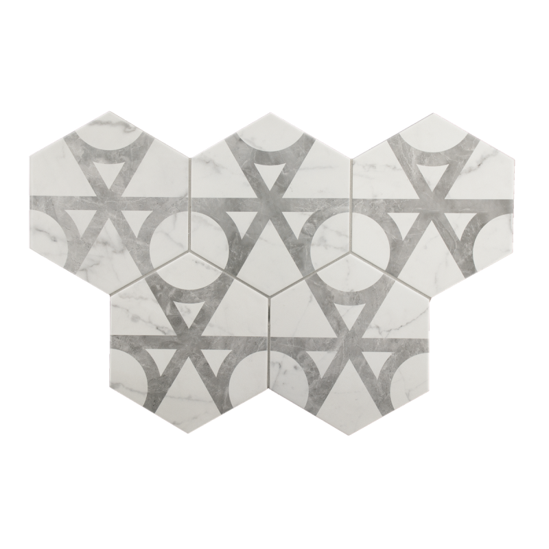 HEXAGON CARRARA FLOW 17,5X20
