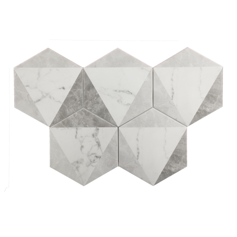 HEXAGON CARRARA PEAK 17,5X20