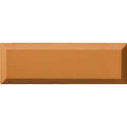 Revestimiento cerámico biselado Bisel de Ribesalbes en color Naranja, acabado brillo, formato 10x30 cm