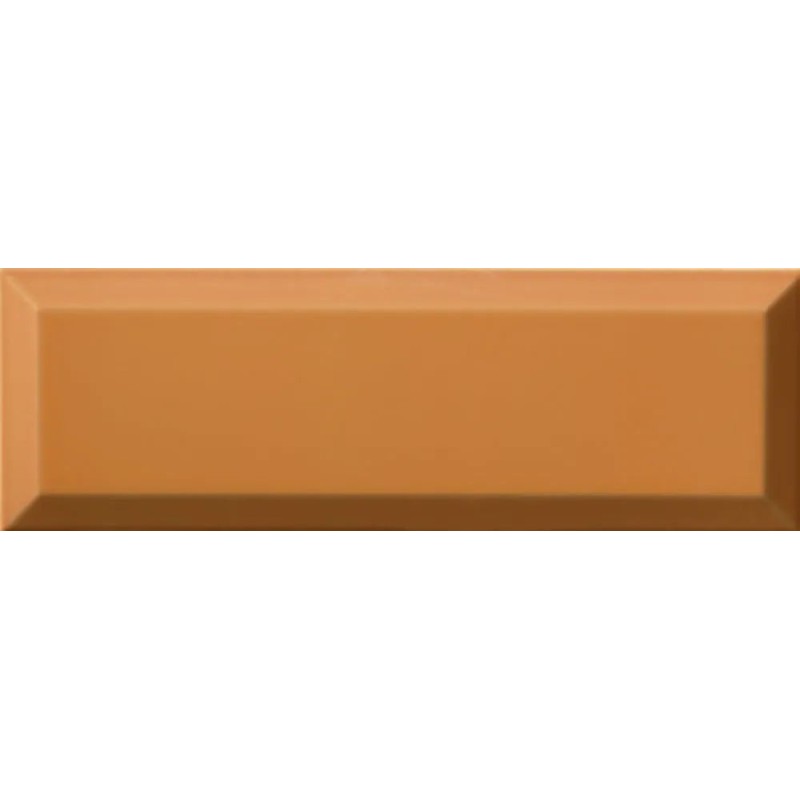 Revestimiento cerámico biselado Bisel de Ribesalbes en color Naranja, acabado brillo, formato 10x30 cm