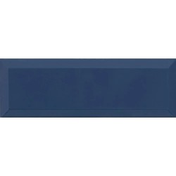 Revestimiento cerámico biselado Bisel de Ribesalbes en color Marino, acabado brillo, formato 10x30 cm