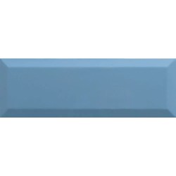 Revestimiento cerámico biselado Bisel de Ribesalbes en color Teal, acabado brillo, formato 10x30 cm