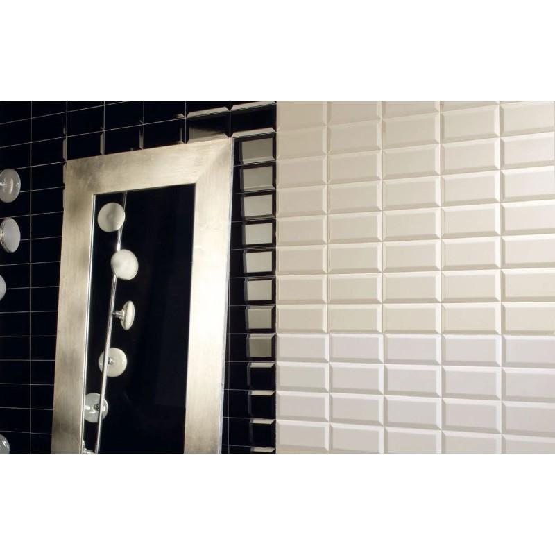 BISEL BLANCO BRILLO 10X20 BISELADO